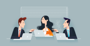 بيئة عمل مهنية تمثل تنوع المهن في سوق العمل